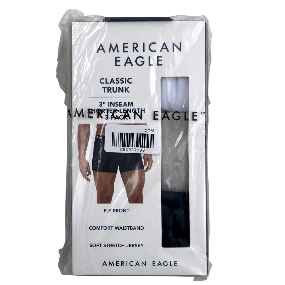 American Eagle NEW Men's Classic Trunk 3" Inseam Shorter Length 3-Pack Medium